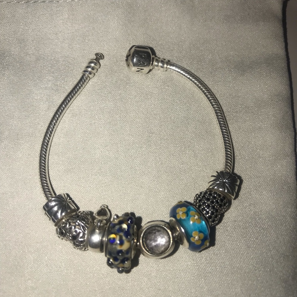 Pandora bracelet with charms
